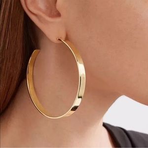 C Shaped Hoop Earrings
